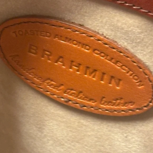 Brahmin Tan Melbourne Collection Croc Embossed Alma Handbag - Picture 6 of 17